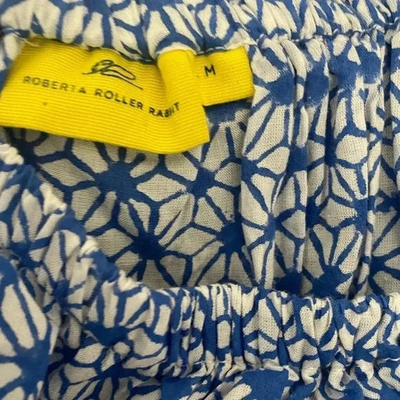 Roller Rabbit Blue Fringe Patterned Top - Picture 6 of 7